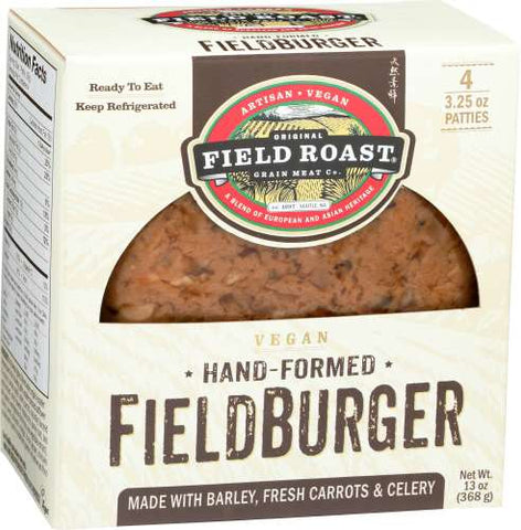 Field Roast Plant Based and Vegetarian Fieldburger, 13 Ounce - 4 per pack -- 12 per case.