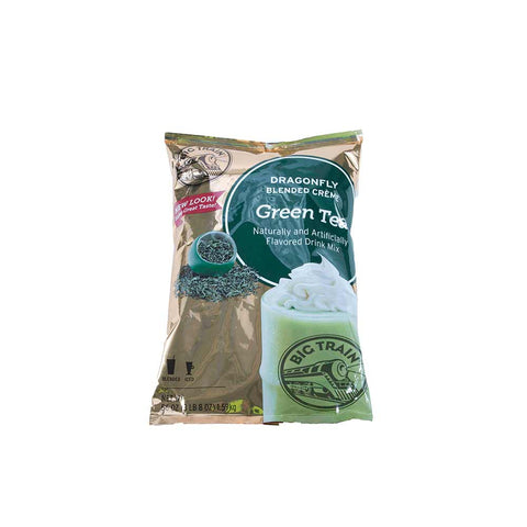 Big Train Dragonfly Green Tea Blended Creme Frappe Mix, 3.5 Pound -- 4 per case.