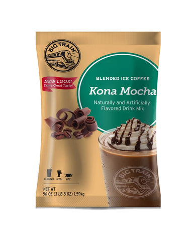 Big Train Kona Mocha Blended Iced Coffee Mix, 3.5 Pound -- 5 per case.