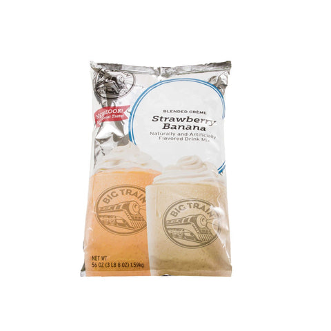 Big Train Strawberry Banana Blended Creme Frappe Mix, 3.5 Pound -- 5 per case.