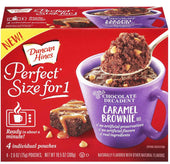 Duncan Hines Perfect Size for 1 Chocolate Decadent Caramel Brownie Mix, 10.5 Ounce -- 6 per case.