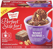 Duncan Hines Perfect Size for 1 Chocolate Decadent Walnut Brownie Mix, 9.1 Ounce -- 6 per case.
