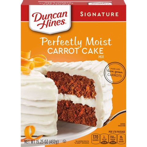 Duncan Hines Signature Perfectly Moist Carrot Cake Mix, 15.25 Ounce -- 12 per case