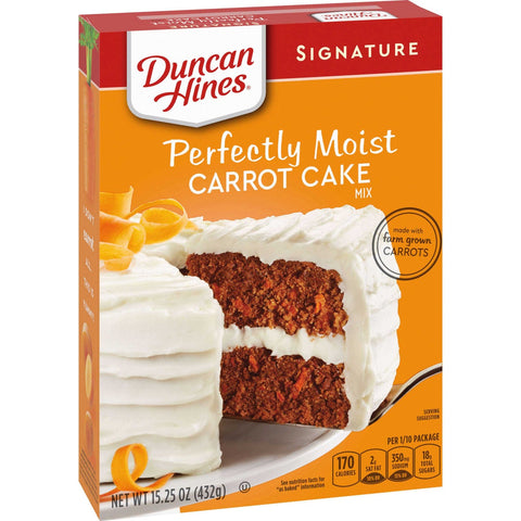 Duncan Hines Signature Perfectly Moist Carrot Cake Mix, 15.25 Ounce -- 12 per case