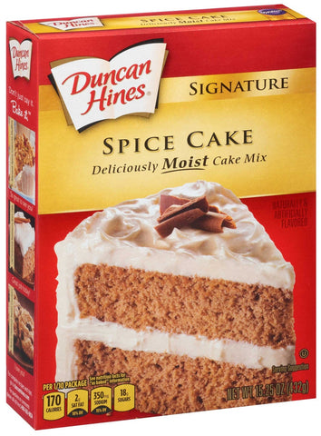 Duncan Hines Signature Spice Cake Mix, 15.25 Ounce -- 12 per case.