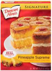 Duncan Hines Signature Pineapple Supreme Cake Mix, 15.25 Ounce -- 12 per case.