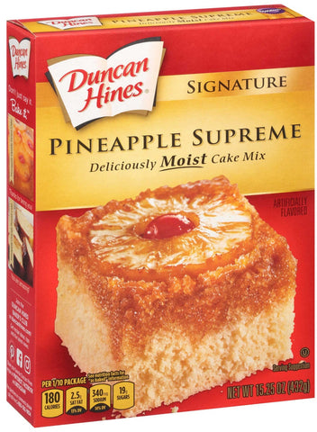 Duncan Hines Signature Pineapple Supreme Cake Mix, 15.25 Ounce -- 12 per case.