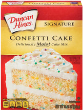 Duncan Hines Signature Confetti Cake Mix, 15.25 Ounce -- 12 per case.