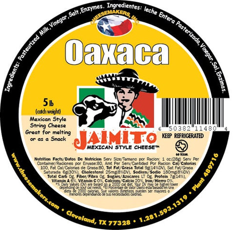 Jaimito Mexican Style Oaxaca Bola Cheese, 5 Pound -- 4 per case