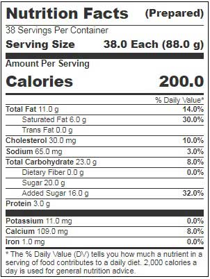Villa Dolce Cookie Butter Gelato, 5 Liter