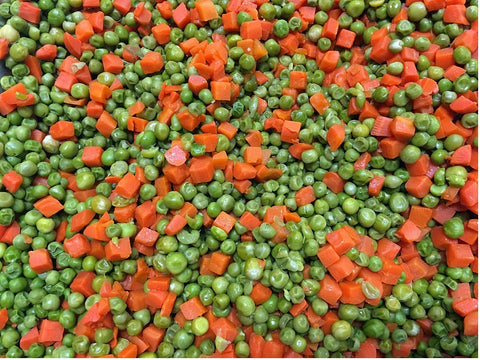 Commodity Vegetables AC Peas and Carrot, 20 Pound.