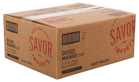 Savor Imports 3/8 Inch Diced Mango, 5 Pound -- 2 per case