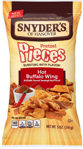 Snyders Of Hanover Honey Mustard Onion and Buffalo Wing Hard Pretzel - Display -- 28 per case