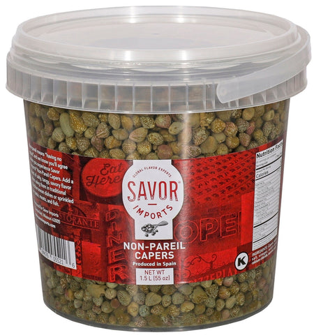 Savor Imports Non Pareil Capers, 1.5 Liter -- 4 per case.