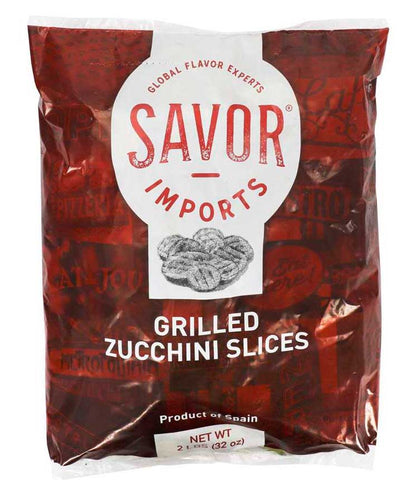 Savor Imports Grilled Zucchini Crinkled Slices, 2 Pound Bag -- 12 per case