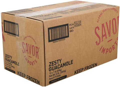 Savor Imports Zesty HPP Guacamole, 1 Pound -- 12 per case
