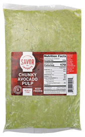 Savor Imports Chunky HPP Avocado Pulp, 3 Pound -- 4 per case