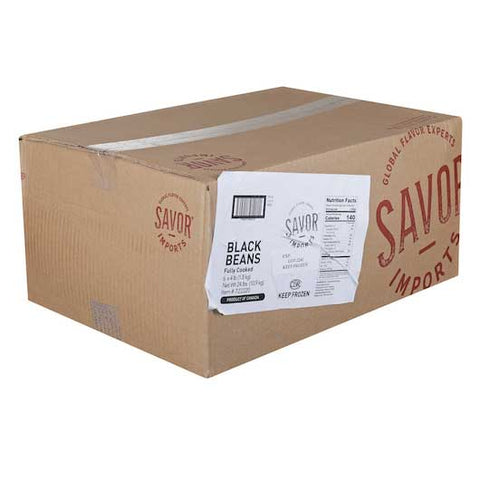Savor Imports Cooked Black Beans, 4 Pound -- 6 per case