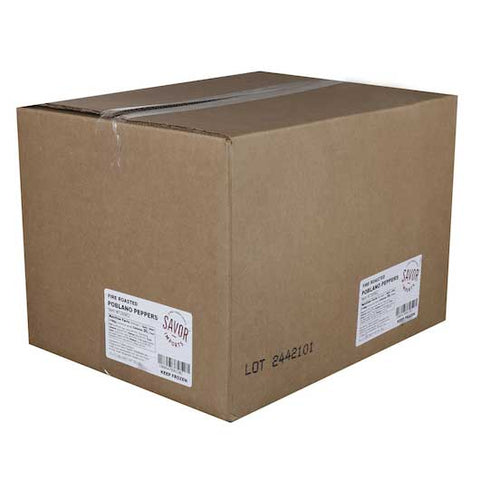 Savor Imports Ready To Eat Fire Roasted Poblano Pepper Strips, 2 Pound -- 10 per case