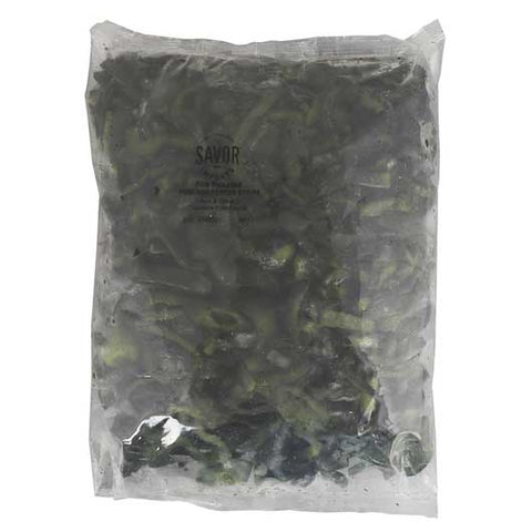 Savor Imports Ready To Eat Fire Roasted Poblano Pepper Strips, 2 Pound -- 10 per case