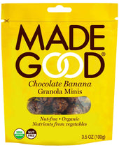 MadeGood Minis Chocolate Banana Granola, 3.5 Ounce Pouch -- 6 per case