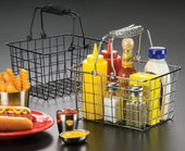 American Metalcraft Black Wire Rectangular Basket with Double Handle, 9 x 7 x 5 inch -- 24 per case