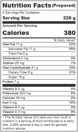 Cuisine Solutions Coconut Chia Oatmeal -- 8 per case