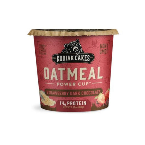 Kodiak Cakes Strawberry Dark Chocolate Oatmeal Cup, 2.12 Ounce -- 12 per case