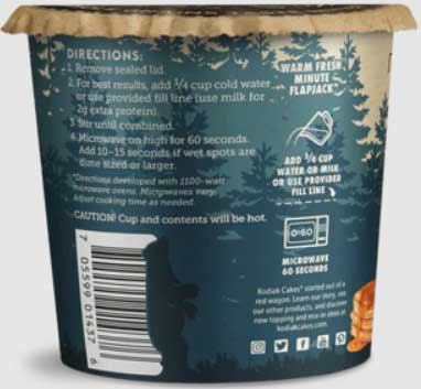 Kodiak Cakes Gluten Free Buttermilk and Maple Flapjack Cup, 2.29 Ounce -- 12 per case
