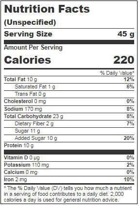 Kodiak Cakes Peanut Butter Crunchy Granola Bar, 1.59 Ounce -- 48 per case