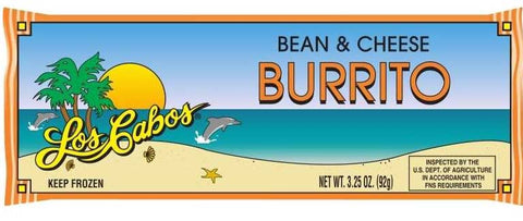 Los Cabos Bean and Cheddar Cheese Burrito, 3.25 Ounce -- 120 per case