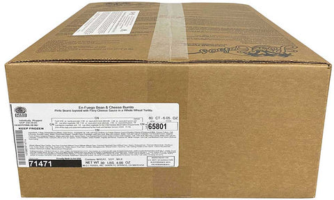 Cabo Primo En Fuego Bean and Cheese Burrito, 6.05 Ounce -- 80 per case.