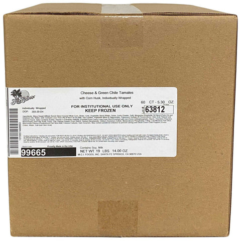 Los Cabos Cheese and Green Chile Tamale with Huske, 5.3 Ounce -- 60 per case