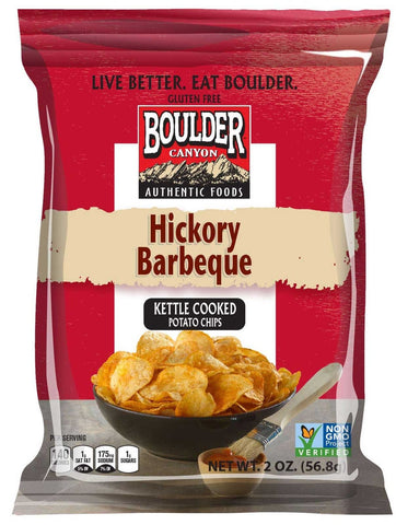 Boulder Canyon Sea Salt Malt and Vinegar Barbecue Salt and Pepper Potato Chips - Shipper, 2 Ounce -- 48 per case.
