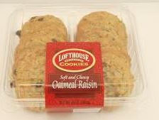 Parco/Lofthouse Traditional Wire Cut Soft and Chewy Oatmeal Raisin Cookies, 15 Ounce -- 12 per case.