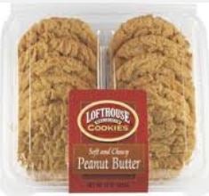 Parco/Lofthouse Traditional Wire Cut Soft and Chewy Peanut Butter Cookies, 15 Ounce -- 12 per case.