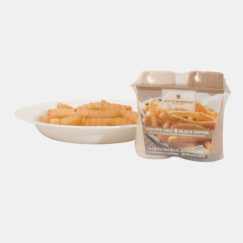 Chefs Seasoning Salt and Pepper Disposable Shaker, 5.5 Ounce -- 12 per case.
