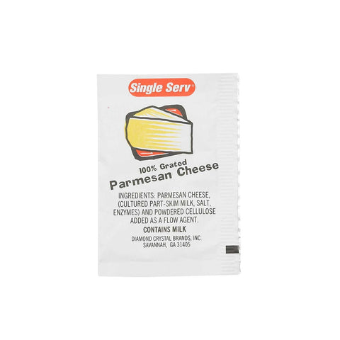 Diamond Crystal Single Serve Parmesan Cheese Packets, 3.5 Gram -- 200 per case.
