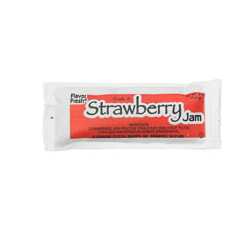 Flavor Fresh Strawberry Jam Pouch, 0.5 Ounce -- 200 per case.