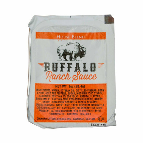 Flavor Fresh Low Sodium Buffalo Ranch Sauce, 1 Ounce Cup -- 100 per case.