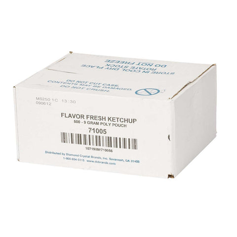 Flavor Fresh Ketchup Condiment Poly Pouch, 9 Gram -- 500 per case.