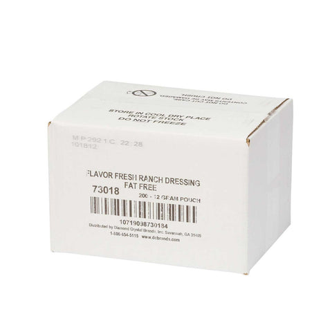 Flavor Fresh Fat Free Ranch Dressing Pouch, 12 Gram -- 200 per case.