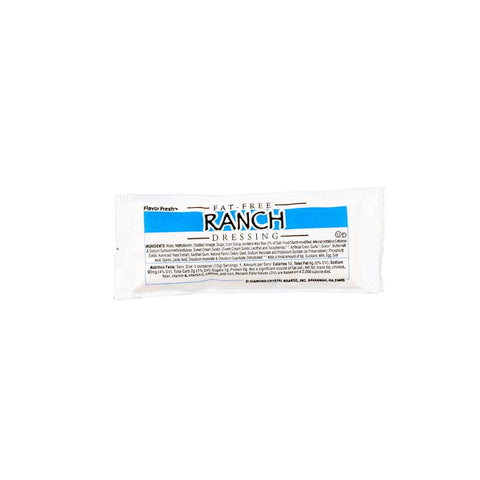 Flavor Fresh Fat Free Ranch Dressing Pouch, 12 Gram -- 200 per case.