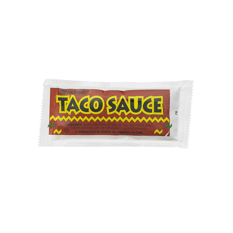 Flavor Fresh Taco Sauce, 9 Gram Pouch -- 500 per case.