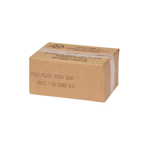 Poco Pac All Natural Pancake Syrup, 1 Ounce Pouch -- 100 per case.