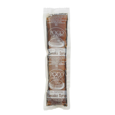 Poco Pac All Natural Pancake Syrup, 1 Ounce Pouch -- 100 per case.