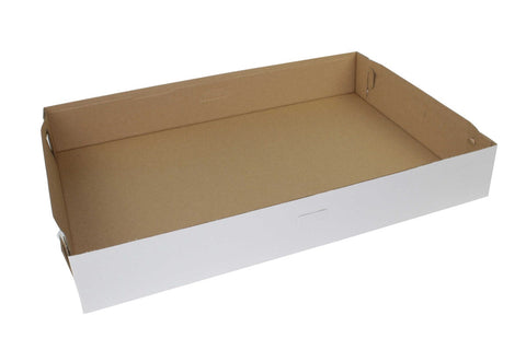 Boxit Lock Corner 1 Piece White Bakery Box -- 25 per case.
