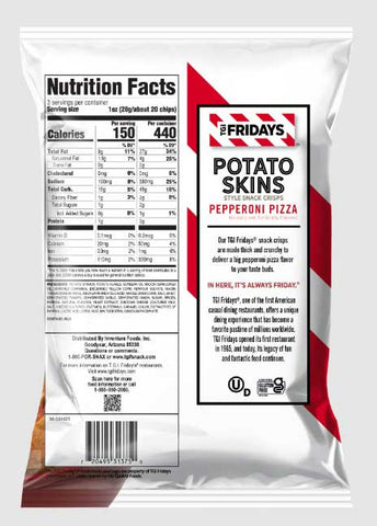 The Inventure Group Pepperoni Pizza Potato Skin -- 6 per case.