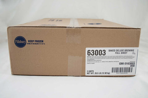 General Mills Pillsbury Baked Deluxe Uniced Brownie, 9.5 Pound -- 3 per case.