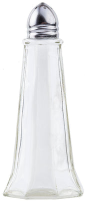 Tablecraft Eiffel Salt and Pepper Chrome Top Glass Shaker, 1 Ounce -- 24 per case